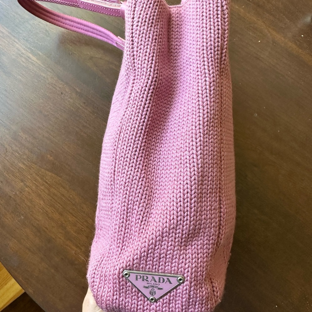Prada Pink Knit Women's Handbag